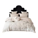 Anycozy Duvet Cover Set Flat Bed Sheet Ultra Soft Egyptian Cotton Embroidery Luxury Bedding Anycozy Duvet Cover Set Flat Bed Sheet Ultra Soft Egyptian Cotton Embroidery Luxury Bedding
