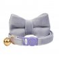 Anypet Stylish Light Purple Bow Cat Collar &acirc;�� Large Size with Safety Buckle, Bell & Durable Strap