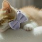 Anypet Stylish Light Purple Bow Cat Collar &acirc;�� Large Size with Safety Buckle, Bell & Durable Strap