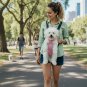 Anypet Pink Denim Pet Carrier Backpack â Small Travel Bag with Front Pocket for Pets