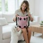 Anypet Pink Denim Pet Carrier Backpack â Small Travel Bag with Front Pocket for Pets
