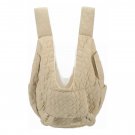 Anypet Large Khaki Pet Carrier Backpack, Embroidered, Spacious for Small Dogs & Cats