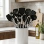 Anygleam Kitchen Utensils Set, 13pcs, Non-Stick Black/Silver, Heat-Resistant, with Storage Box