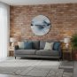 ANYHOUZ 10pcs Orange Vinyl Wall Tile, Textured Brick Pattern, Waterproof