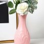 ANYDECO Flower Vase Pink Small Wave Lines Pattern Nordic Pot Home Decor