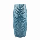 ANYDECO Flower Vase Navy Blue Medium Curve Lines Style Nordic Pot Home Decor ANYDECO Flower Vase Navy Blue Medium Curve Lines Style Nordic Pot Home Decor