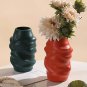 ANYDECO Flower Vase Red Medium Melting Style Nordic Pot Home Decor