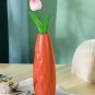 ANYDECO Flower Vase Coral Red Small Nordic Style Pot Table Decor