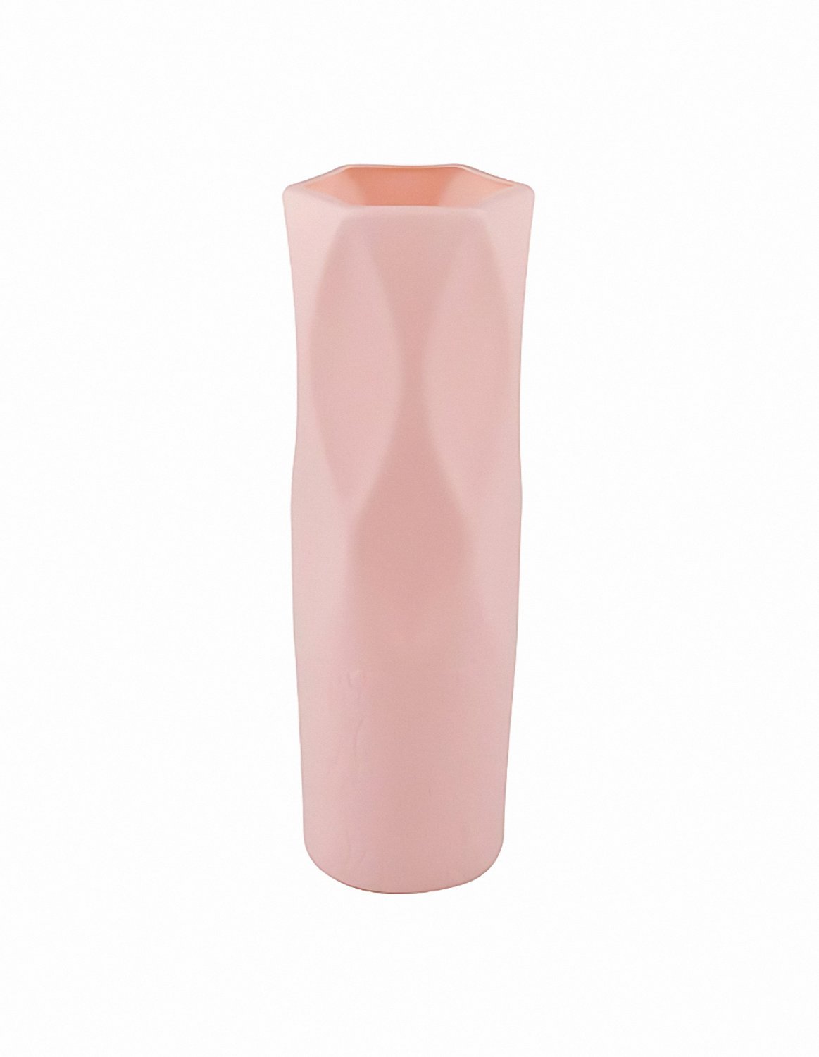 ANYDECO Flower Vase Pink Small Nordic Rock Diamond Pattern Pot Living Room Decor