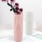 ANYDECO Flower Vase Light Grey Small Nordic Rock Diamond Pattern Pot Living Room Decor