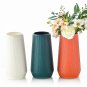 ANYDECO Flower Vase Coral Red Large Nordic Plastic Pot Living Room Decor