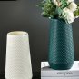 ANYDECO Flower Vase Blue Large Nordic Plastic Pot Living Room Decor