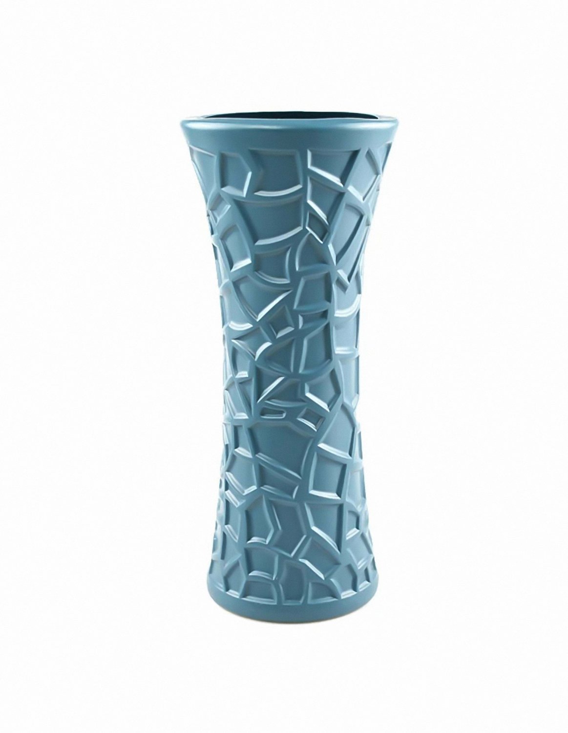ANYDECO Flower Vase Blue Large Geometric Nordic Style Pot Home Decor
