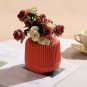 ANYDECO Flower Vase Coral Red Small Nordic Plastic Pot Home Decor