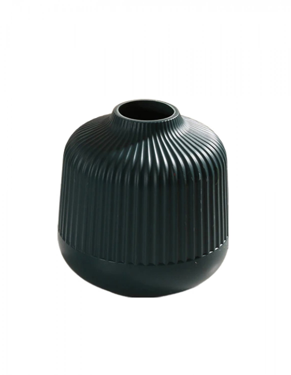 ANYDECO Flower Vase Deep Green Small Nordic Plastic Pot Home Decor