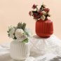 ANYDECO Flower Vase Deep Green Small Nordic Plastic Pot Home Decor