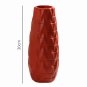 ANYDECO Flower Vase Coral Red Large Nordic Plastic Floral Pot Home Decor
