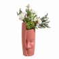ANYDECO Flower Vase Pink Large Half Face Nordic Plastic Pot Table Decor