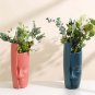 ANYDECO Flower Vase Pink Large Half Face Nordic Plastic Pot Table Decor