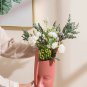 ANYDECO Flower Vase Light Green Large Half Face Nordic Plastic Pot Table Decor