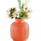 ANYDECO Flower Vase Coral Red Medium Nordic Plastic Pot Home Decor ANYDECO Flower Vase Coral Red Medium Nordic Plastic Pot Home Decor