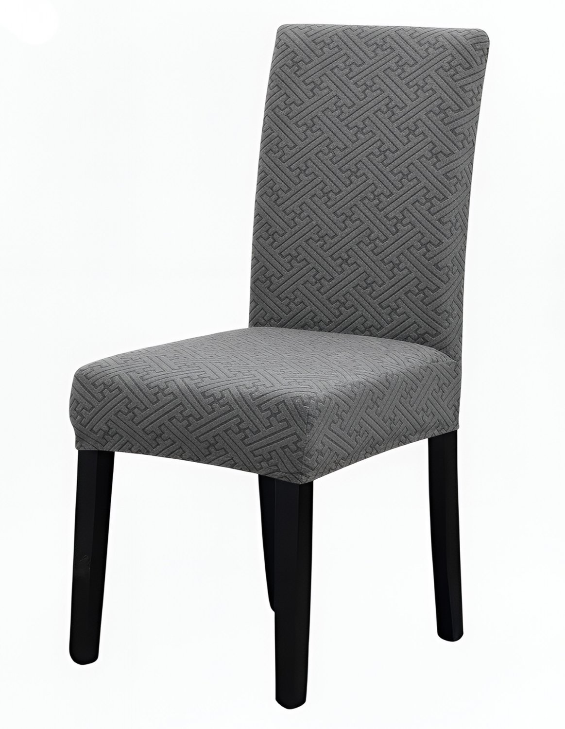 Anyseat Chair Cover, Dark Grey Puzzle Design, Elastic Stretch, Anti-Dirt, Dining & Events