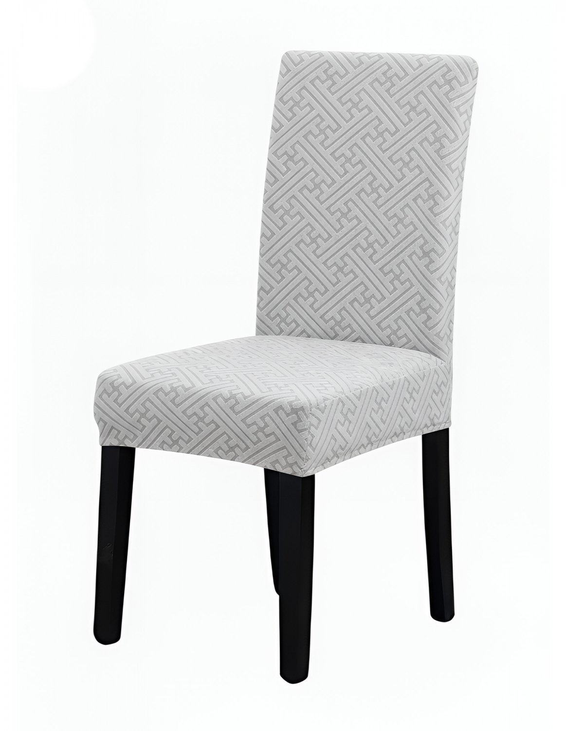 Anyseat Chair Cover, Light Grey Puzzle Design, Elastic Stretch, Anti-Dirt, Dining & Events