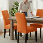 Anyseat Chair Cover, Orange Small Knitted Design, Elastic Stretch, Anti-Dirt, Dining & Events