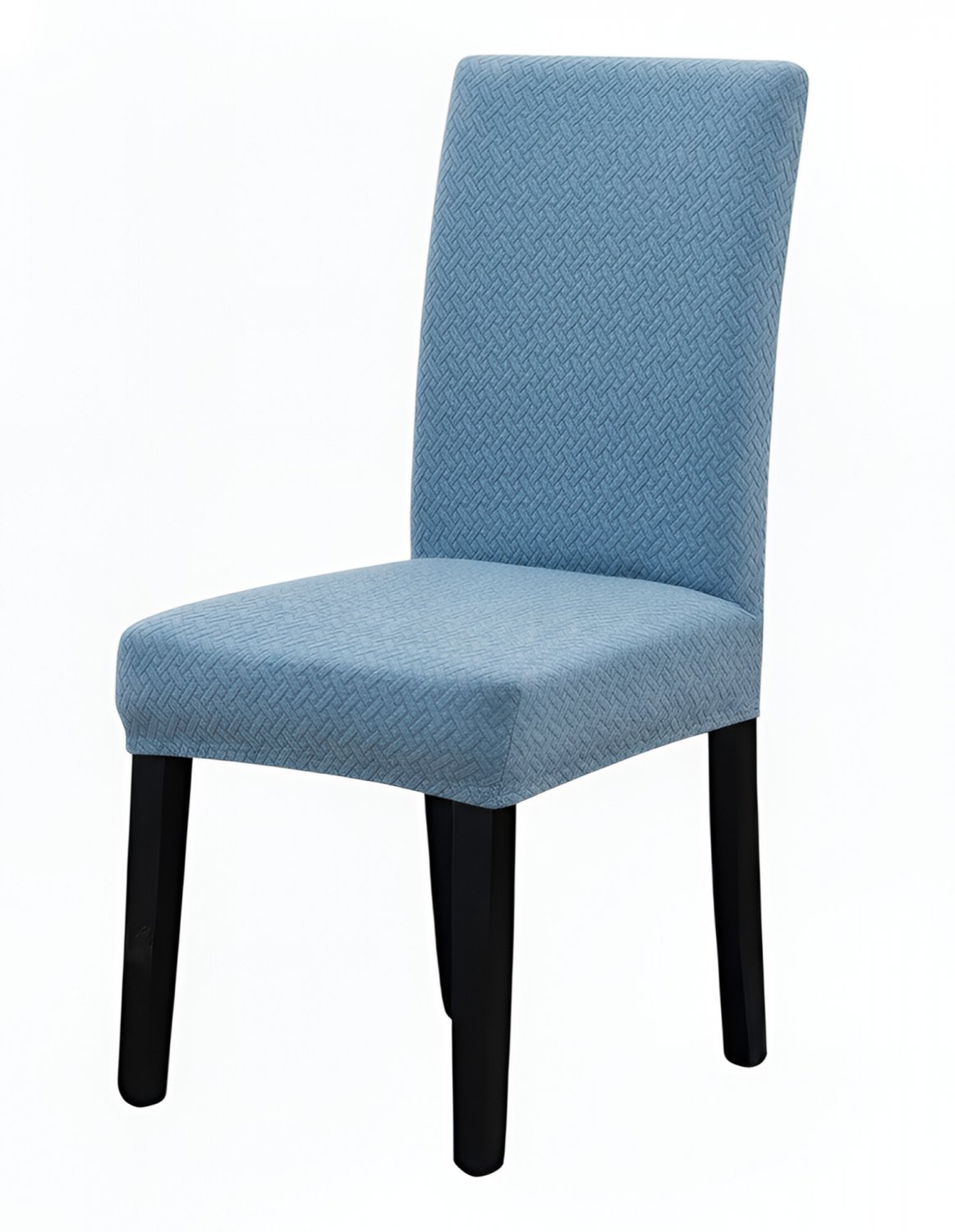 Anyseat Chair Cover, Blue Small Knitted Design, Elastic Stretch, Anti-Dirt, Dining & Events