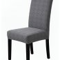 Anyseat Chair Cover, Dark Grey Checkered Line Design, Elastic Stretch, Anti-Dirt, Dining & Events