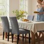 Anyseat Chair Cover, Dark Grey Checkered Line Design, Elastic Stretch, Anti-Dirt, Dining & Events