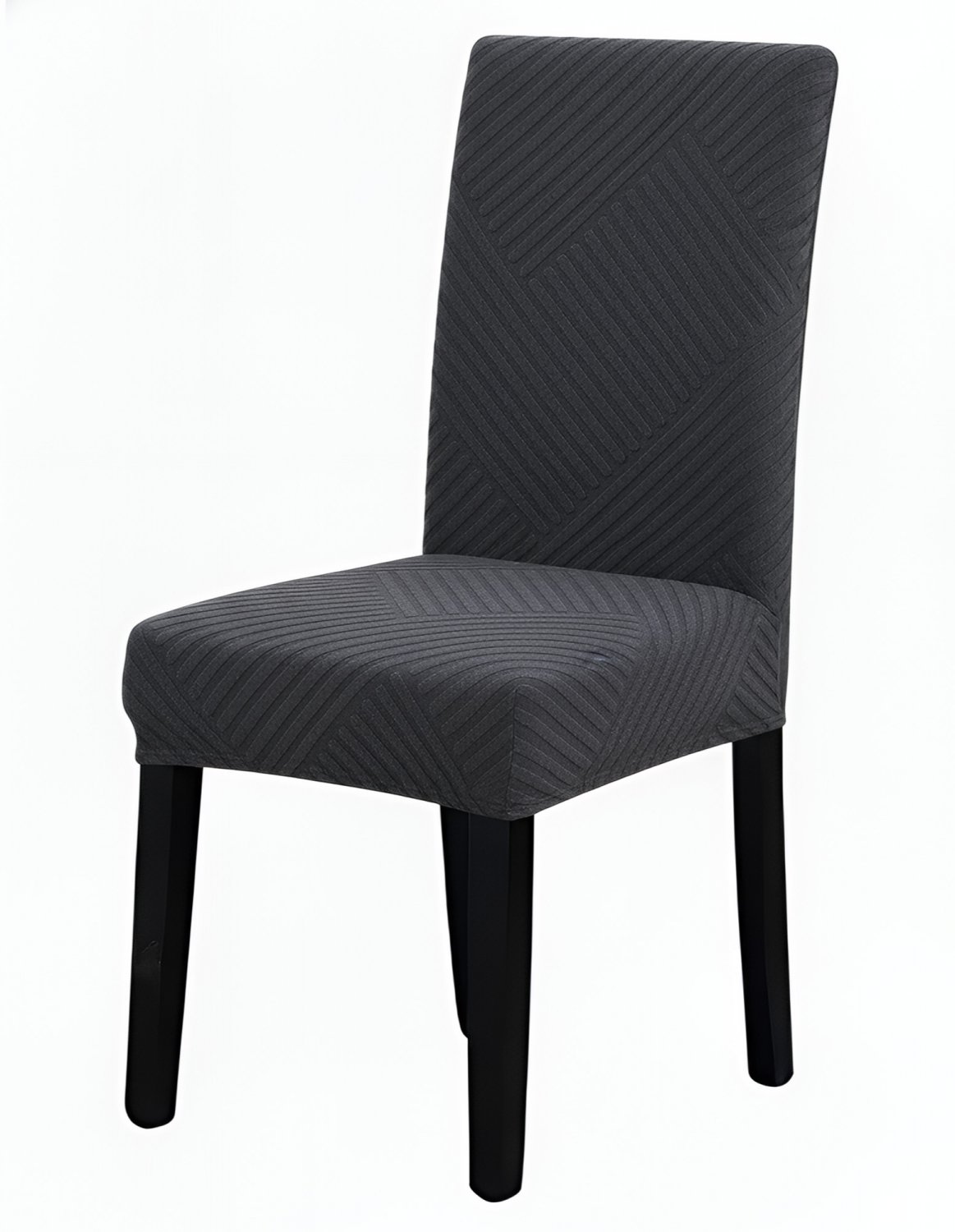 Anyseat Chair Cover, Dark Grey Knitted Design, Elastic Stretch, Anti-Dirt, Dining & Events