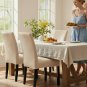 Anyseat Chair Cover, Beige Knitted Design, Elastic Stretch, Anti-Dirt, Dining & Events