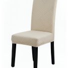 Anyseat Chair Cover, Beige Knitted Design, Elastic Stretch, Anti-Dirt, Dining & Events