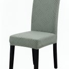 Anyseat Chair Cover, Green Linear Knitted Design, Elastic Stretch, Anti-Dirt, Dining & Events