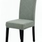 Anyseat Chair Cover, Green Linear Knitted Design, Elastic Stretch, Anti-Dirt, Dining & Events
