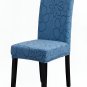 Anyseat Chair Cover, Blue Floral Knitted Design, Elastic Stretch, Anti-Dirt, Dining & Events