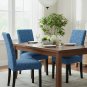 Anyseat Chair Cover, Blue Floral Knitted Design, Elastic Stretch, Anti-Dirt, Dining & Events