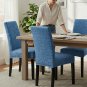 Anyseat Chair Cover, Blue Floral Knitted Design, Elastic Stretch, Anti-Dirt, Dining & Events