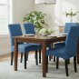 Anyseat Chair Cover, Blue Floral Knitted Design, Elastic Stretch, Anti-Dirt, Dining & Events