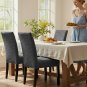Anyseat Chair Cover, Dark Grey Floral Knitted Design, Elastic Stretch, Anti-Dirt, Dining & Events