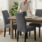 Anyseat Chair Cover, Dark Grey Floral Knitted Design, Elastic Stretch, Anti-Dirt, Dining & Events