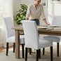 Anyseat Chair Cover, Light Grey Floral Knitted Design, Elastic Stretch, Anti-Dirt, Dining & Events