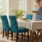 Anyseat Chair Cover, Dark Blue Knitted Design, Elastic Stretch, Anti-Dirt, Dining & Events