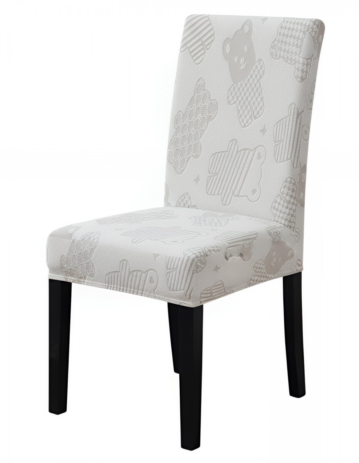 Anyseat Chair Cover, Light Grey Knitted Design, Elastic Stretch, Anti-Dirt, Dining & Events