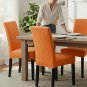 Anyseat Chair Cover, Orange Knitted Design, Elastic Stretch, Anti-Dirt, Dining & Events