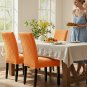Anyseat Chair Cover, Orange Knitted Design, Elastic Stretch, Anti-Dirt, Dining & Events