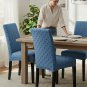 Anyseat Chair Cover, Blue Knitted Design, Elastic Stretch, Anti-Dirt, Dining & Events