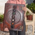 leather diary Notebook Leather Journal Seven Stone Leather Journal Handmade Sie - 13 x 10 in