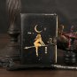Black leather diary Notebook Leather Journal Vintage Spellbook Wiccan Grimoire Size - 7 x 5 in